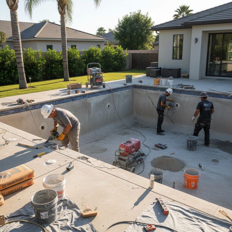 Local Concrete Pool Repair pros at work